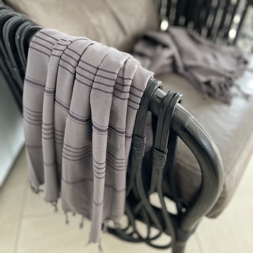 Sand Free Coal Gray 100% Turkish Cotton Beach Bath Towel - Citizens of the Beach